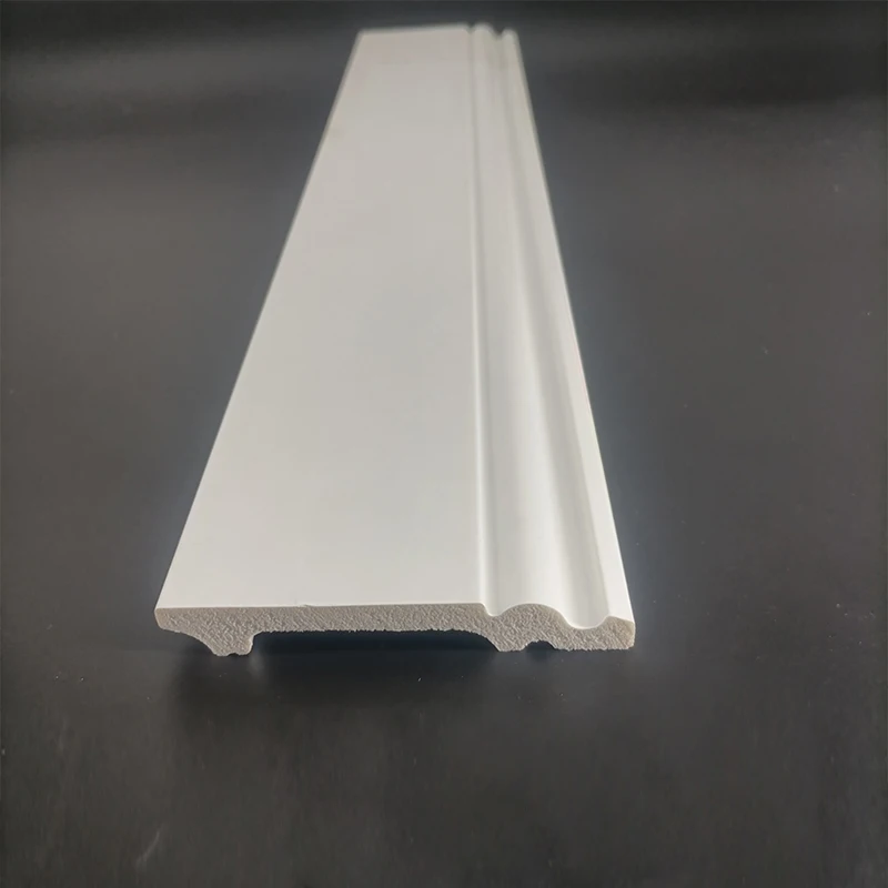 Eco-Friendly Modern Design White Plastic PS White polystyrene Moulding Skirting Baseboard for hotels