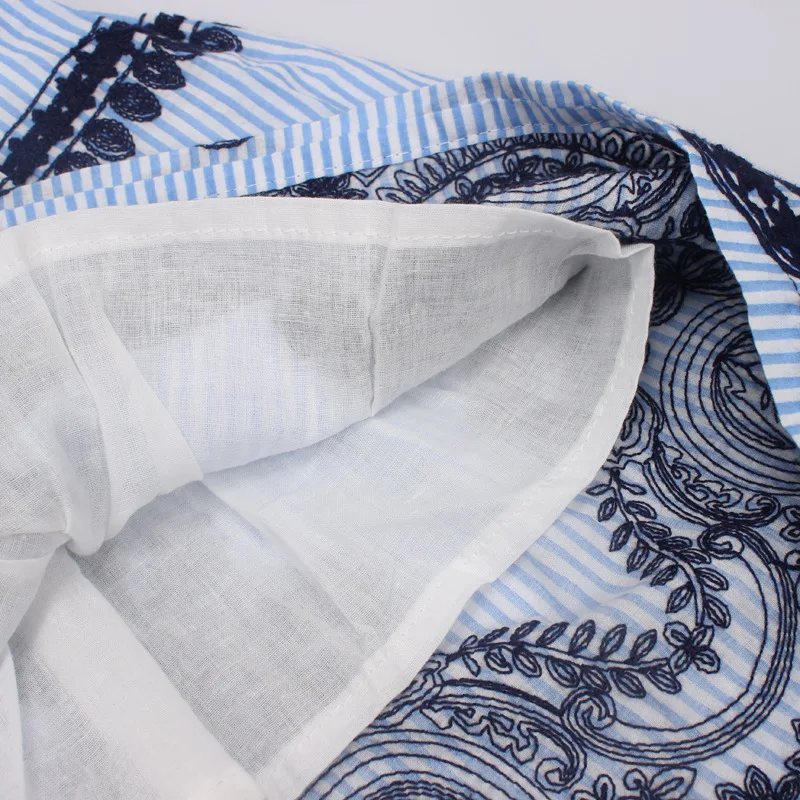 Korean style 2021 new girl dresses summer embroidered plaid dress baby flared sleeve cotton clothing