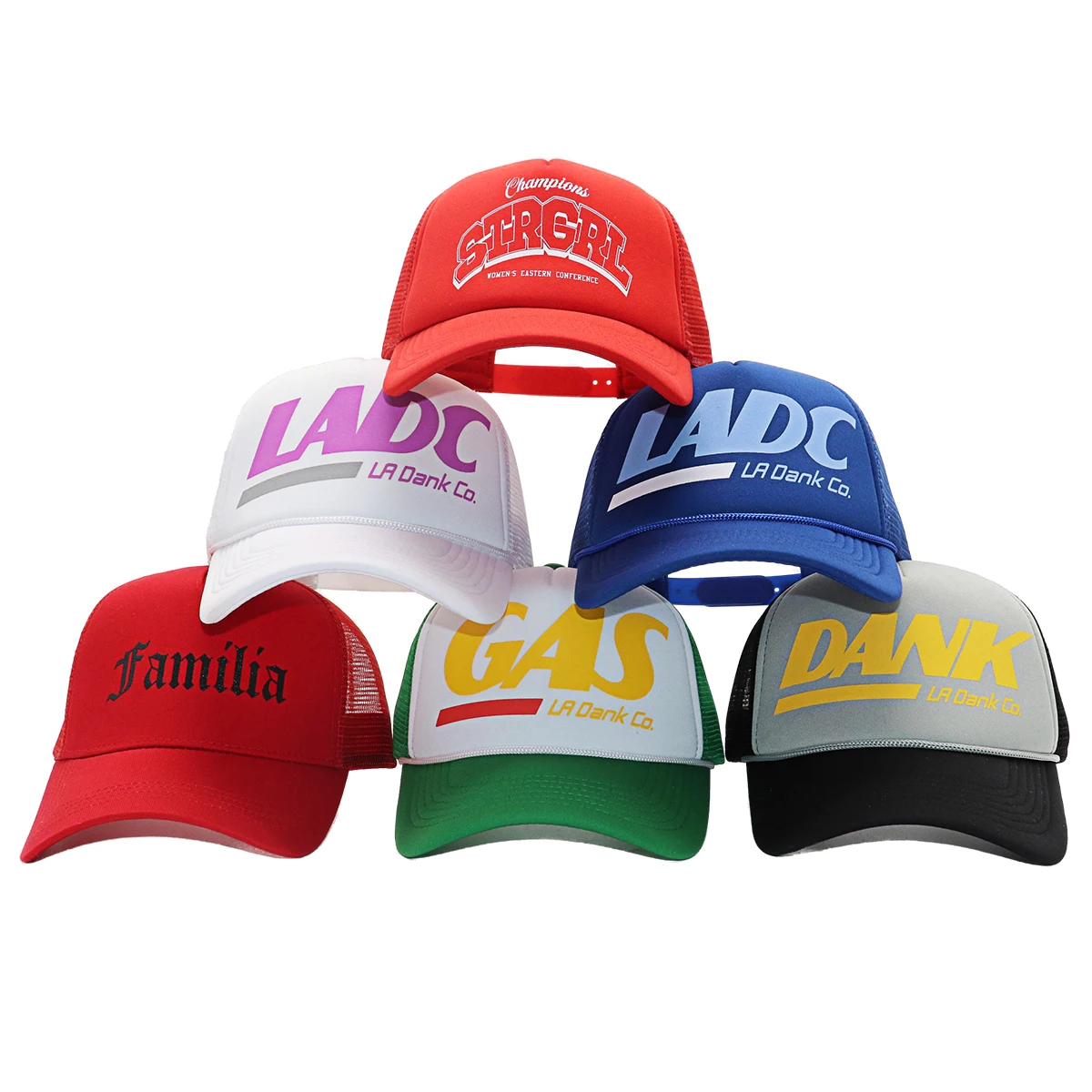 5 Panel Foam Sports Trucker Caps Screen Printed Logo Trucker Hats Custom Printing
