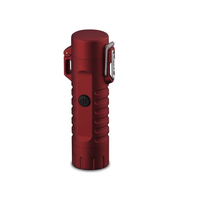 2024 Hot selling Multi-function Waterproof Windproof Dual plasma ARC lighter With Led Flashlight