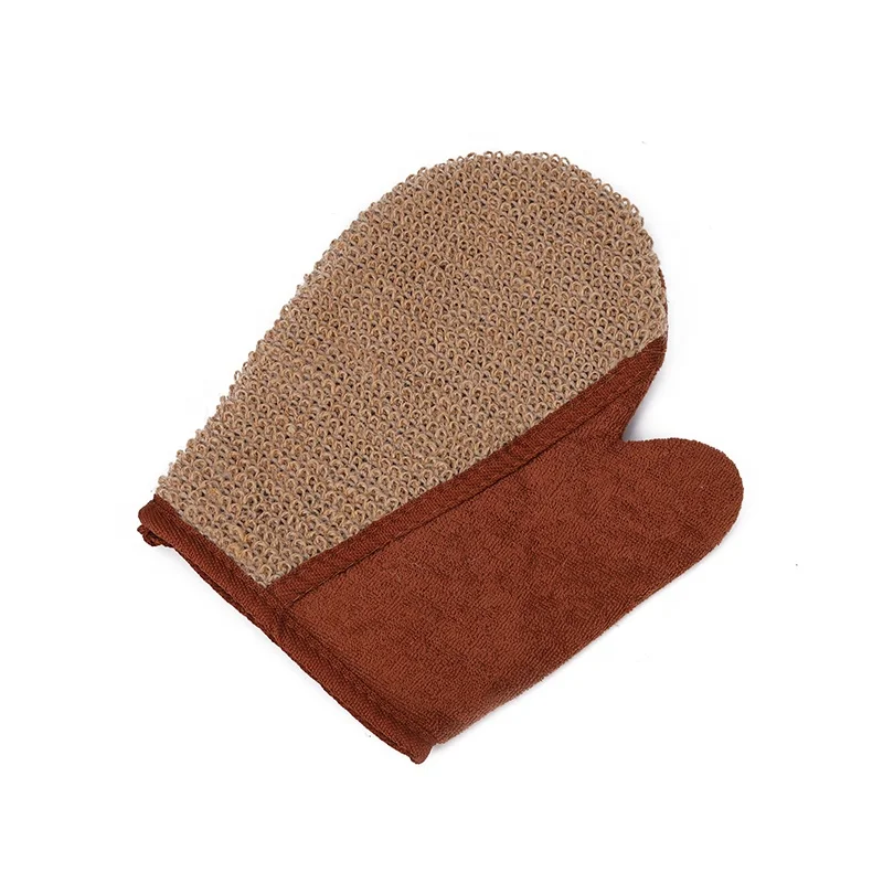 Лидер продаж, Губка из натурального конопляного волокна, отшелушивающий скраб, варежка для ванны, спа-перчатка для душа