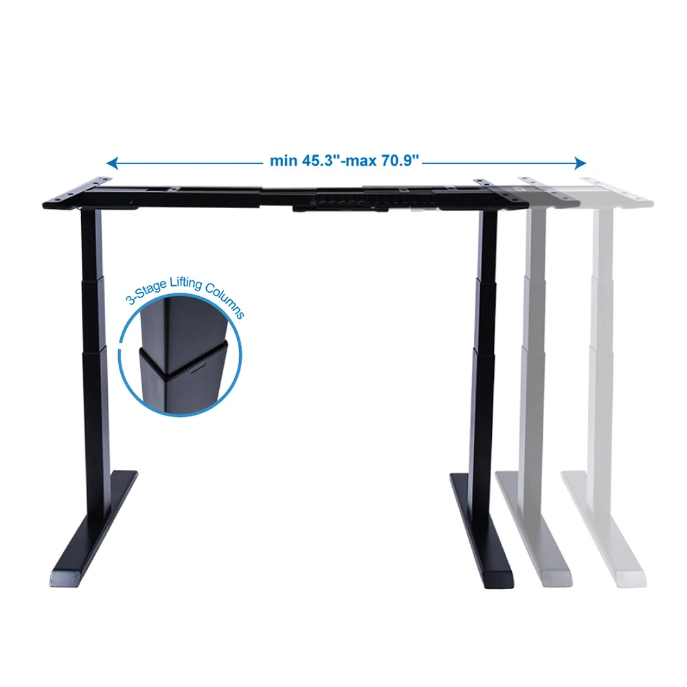 Big Sale Adjustable Electric Standing Table Frame OKIN Dual Motor Mechanism Ergonomic Electric Lift Desk