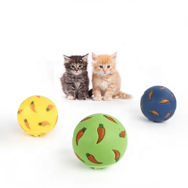 2022 High quality Cute Smart Interactive PVC activity snack ball rabbit cat toy ball