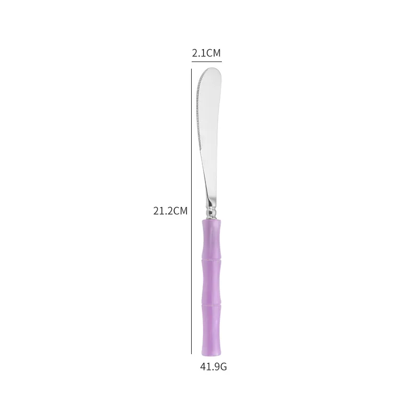 High Quality 18/10 Flatware Set Violet Acrylic Handle Stainless Steel Knife Fork Spoon Silverware Restaurant Cutlery Set