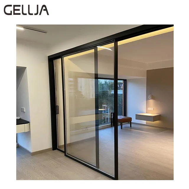 Waterproof Sliding Glass Shower Partition with Aluminum Alloy Back Door Tempered Steel for Bathroom Use sliding glass doors