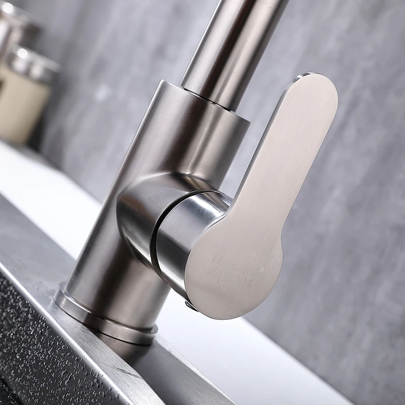 Perfect Brushed Surface Finish Brass Kitchen Faucets