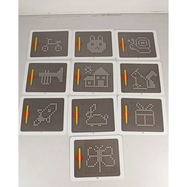 Magnetic steel ball drawing board (380PCS with 10 cards)New Design Magpad Dots Beads Magnetic Board Drawing Tablet For Kids Toys