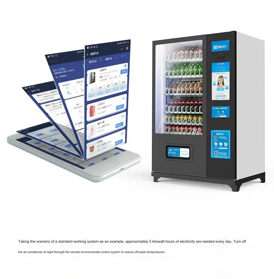 Hot-sell Combo Vending Machine for Sale Snack & Beverage Verkaufsautomat Vending Machine Wooden Case Motor Snack Food Provided