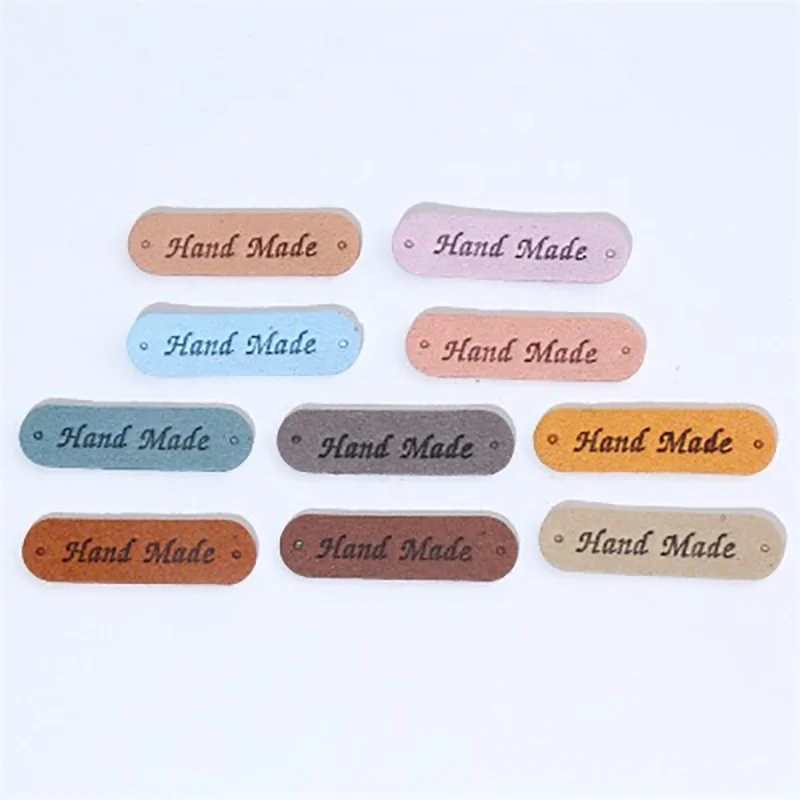 Handmade Leather Labels For Clothes Garment PU Tags Labels Sewing Accessories Hang Tag