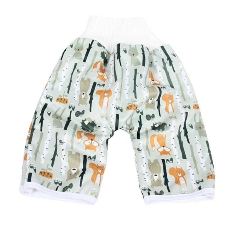 Хлопковые тренировочные штаны для младенцев одежда сна маленьких мальчиков и девочек взрослых водонепроницаемые тканевые подгузники юбки