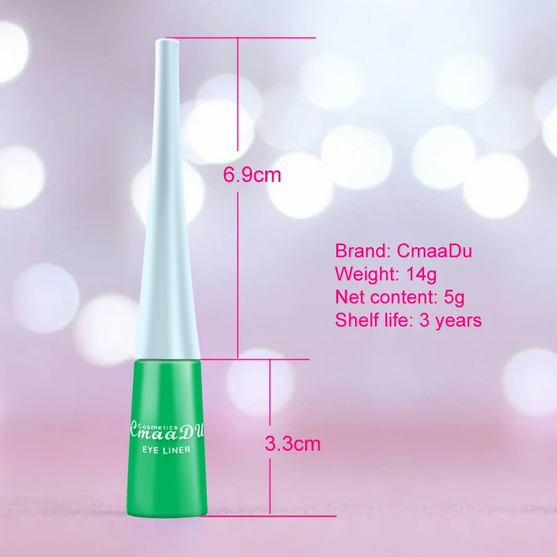 Cmaadu 12 Colors White Gold Matte eyeliner For Easy to Wear Waterproof Liquid Eyeliner Beauty Eye Liner Makeup