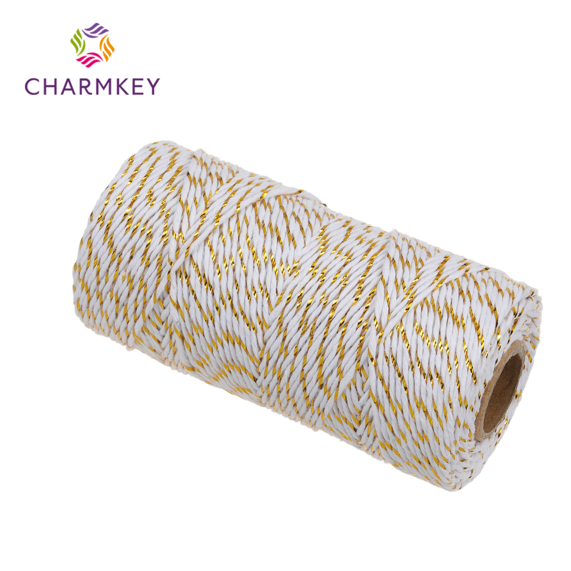 Charmkey MACRAME CORD 2MM NATURAL COTTON ROPE TWISTED for Macrame