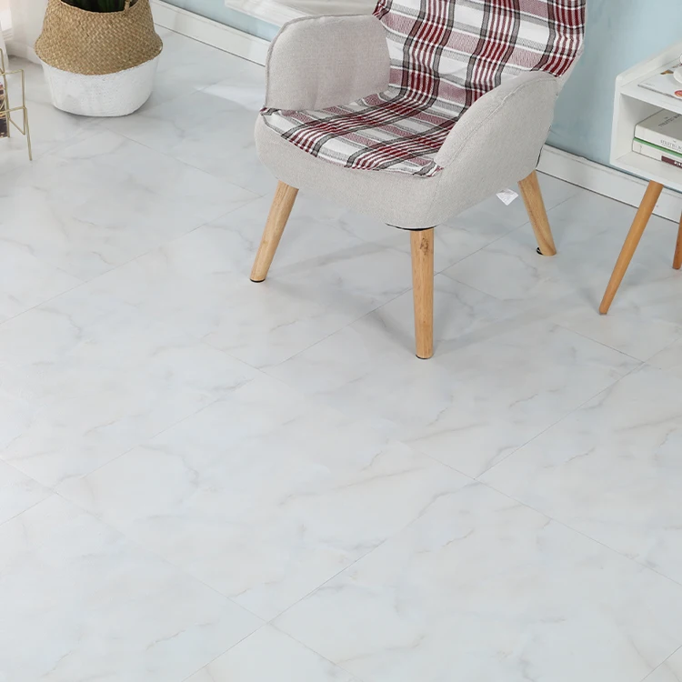 Flooring Distributors Quality Cooperation Factory 12 * 12 Marble Style Dry Back LVT Flooring Self Adhesive PVC Flooring