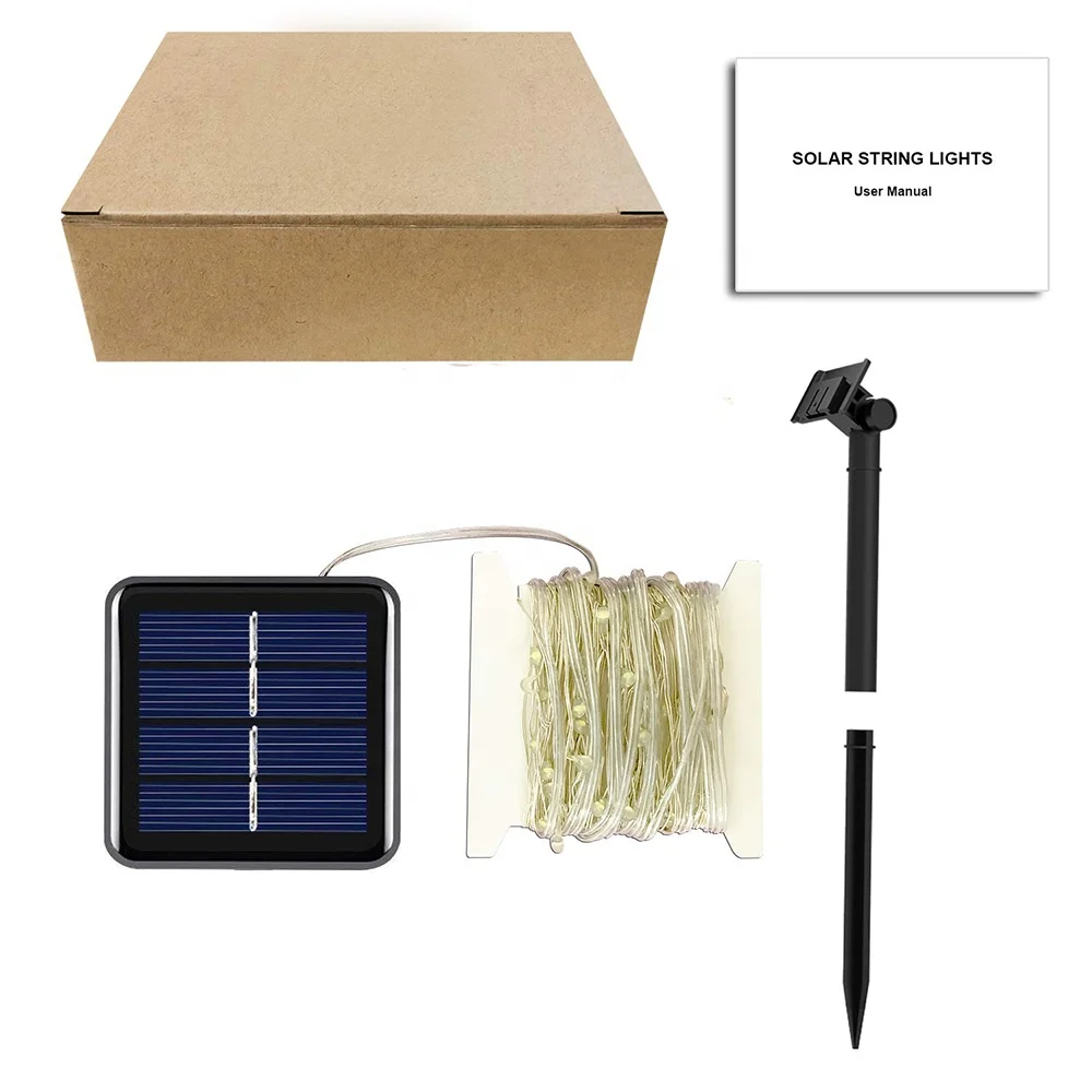 
Wholesale IP65 waterproof 200led christmas decorative fairy lights solar power string light blue 