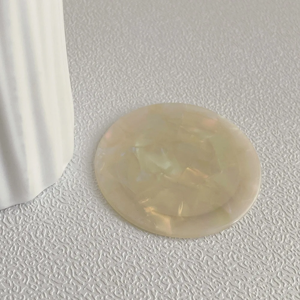 Hot Selling Retro Acetic Acid Round Mirror Design Geometric Acetic Acid Pattern Makeup Mirror High Quality Wholesale Mirror