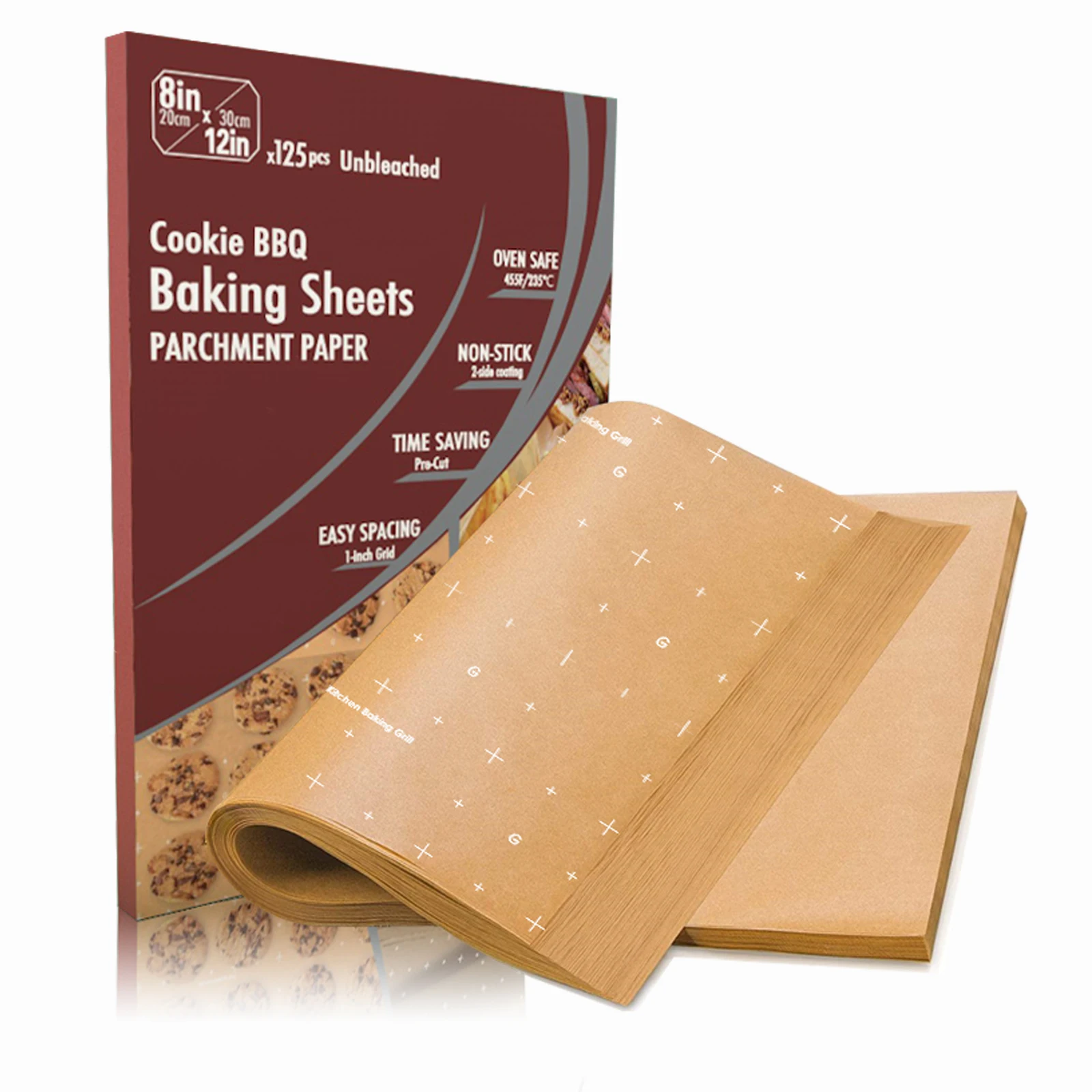 Factory price 12 X 16 Inch Non-Stick Parchment Baking Paper Sheets for Grilling Air Fryer Steaming Cooking Oven