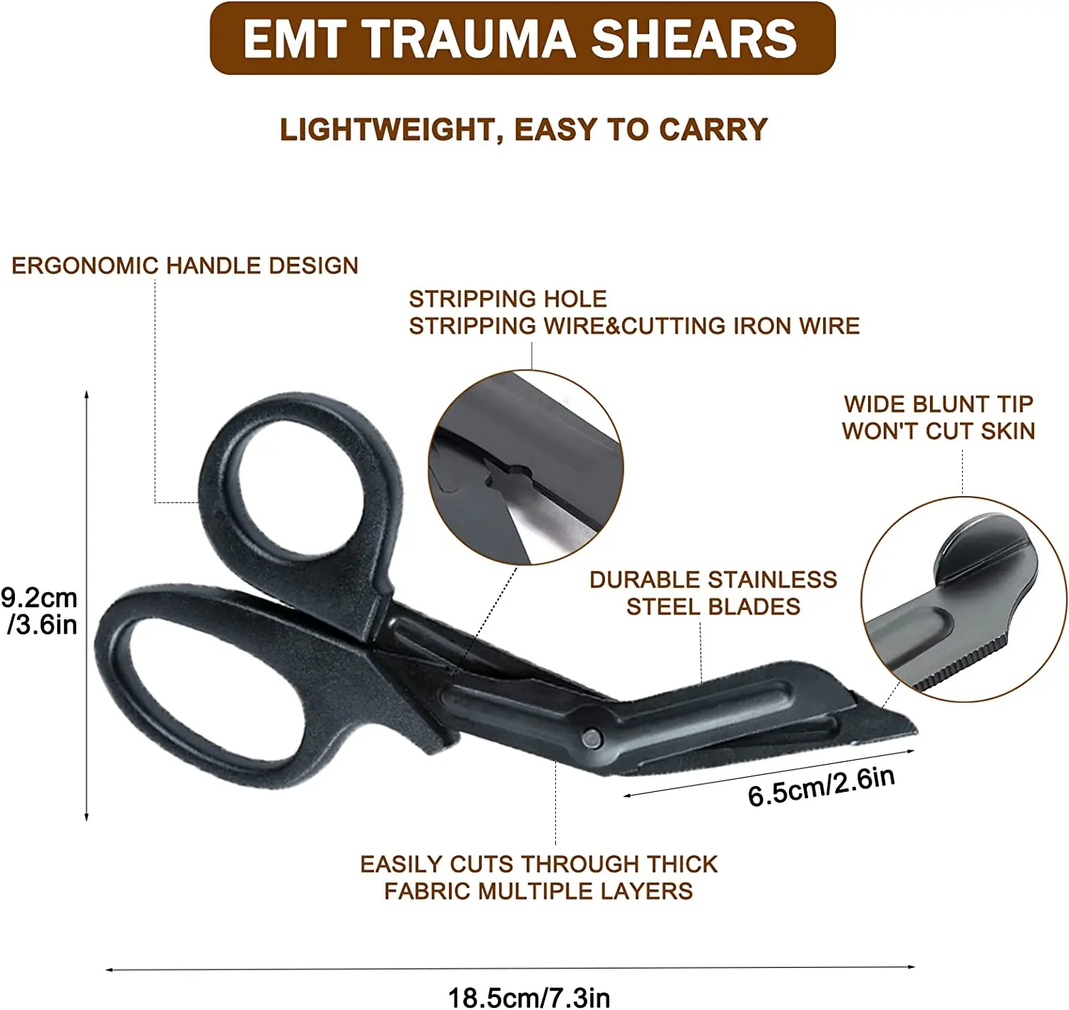 Anthrive MOLLE Nylon Trauma Shears EMT Storage Bag Tactical Medical Combat Tourniquet Pouch Holder