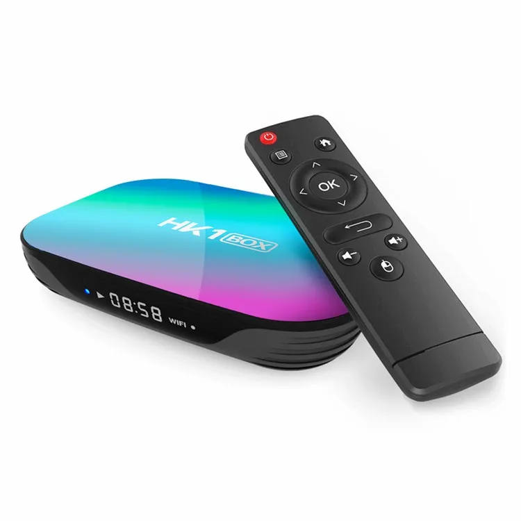 Android 9 0 TV Box HK1 коробка 4 Гб оперативной памяти 32 ГБ ROM S905X3 64-разрядный четырехъядерный 2 4G/5G двухдиапазонный Wi-Fi Smart BOX 3D HD 8K 4K