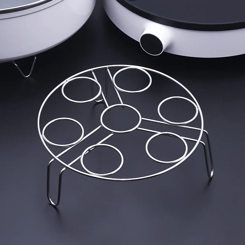 Household steaming grid steaming plate bracket high and low foot stainless steel tripod steamer rack