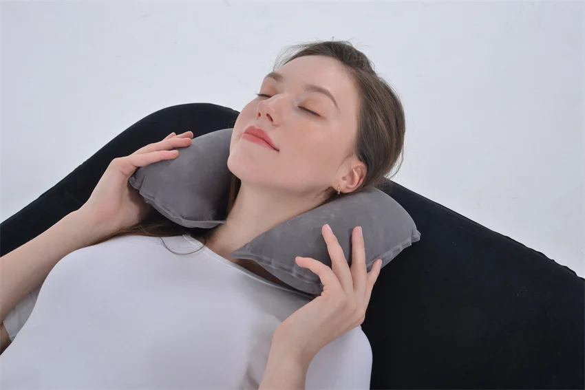 U-shape Neck Traveling Pillow Camping Travel Inflatable Beach Pillow Travel Air Pillow