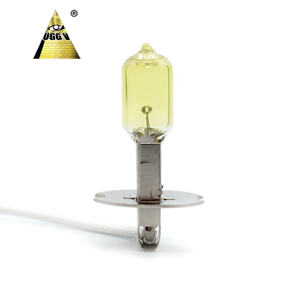 High Quality Parts Car Head Lamp Halogen H3 PJ22s  Auto Head Lamp Bulb Warm White color