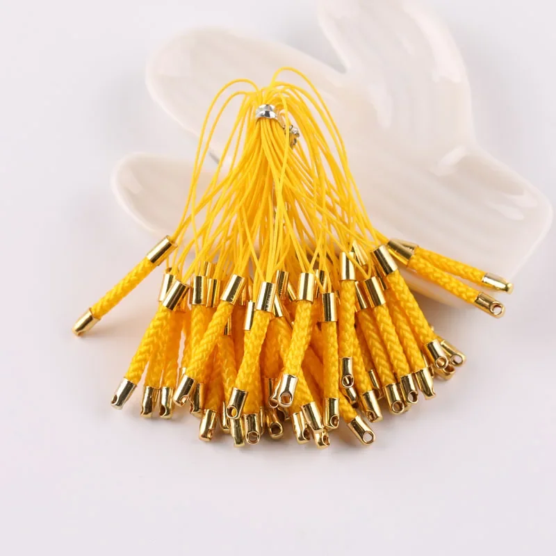50pcs Mobile phone rope pendant short rope pendant mobile phone chain key ring hanging ornaments diy accessories