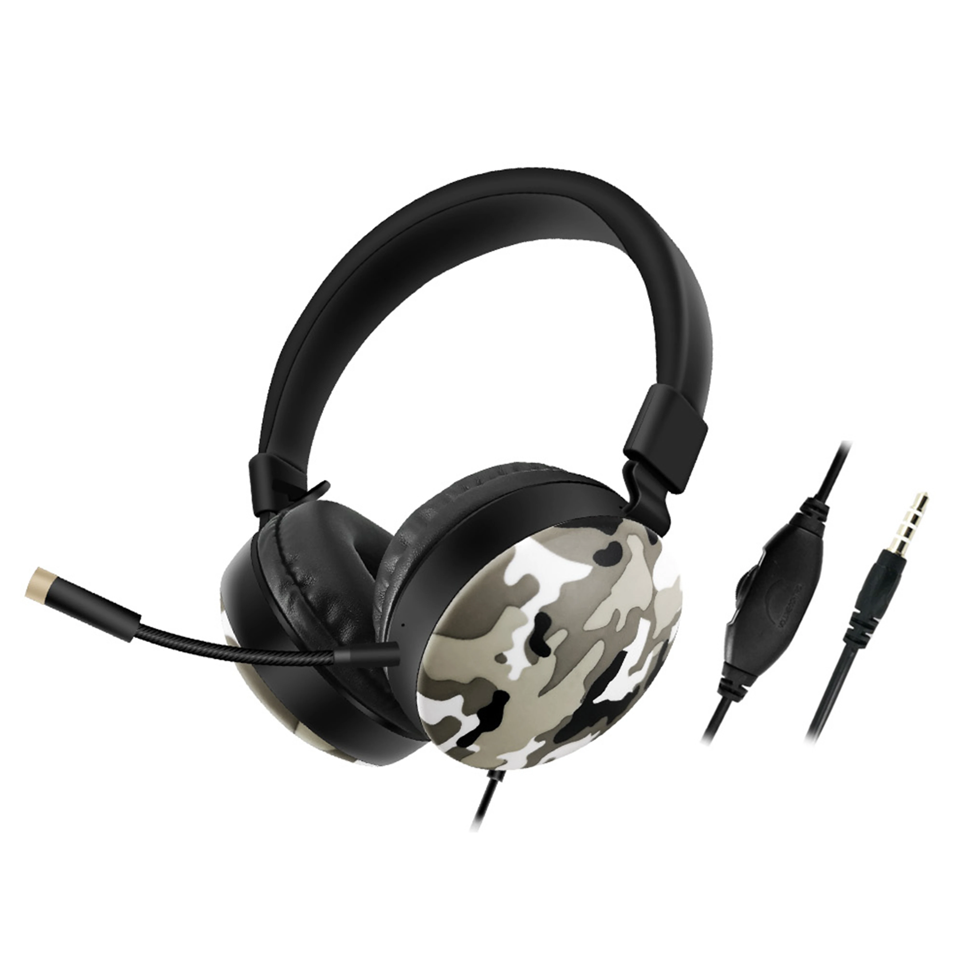 Camouflage Wired Noise Canceling Headset Usb Computer Call Center Headset Microphone Professional Stereo Pc Gaming Headset GM015