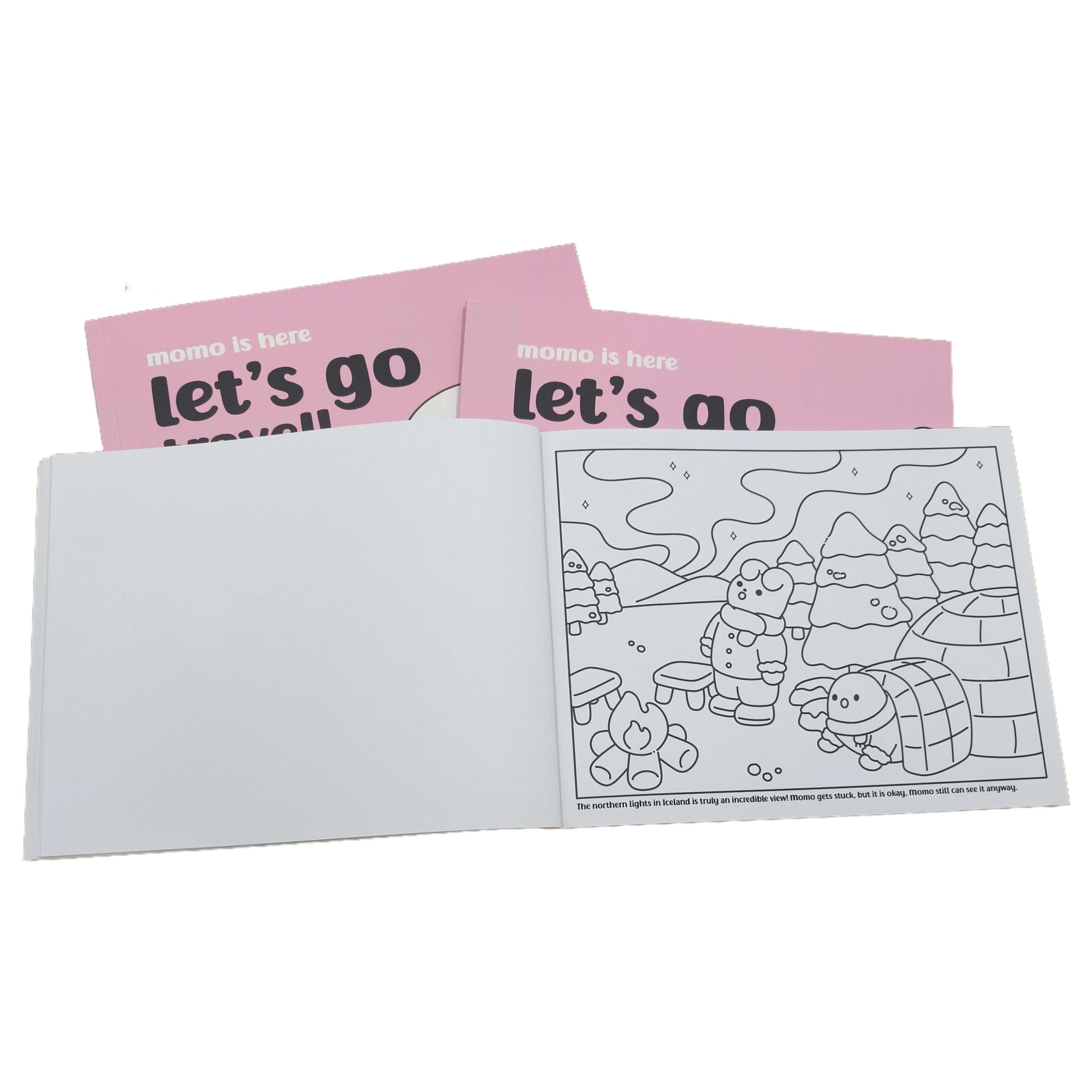 Wholesale Children Coloring Books Printing With Thank You Card Label Print 180g Offset Paper Drawing Book With Perforated Line