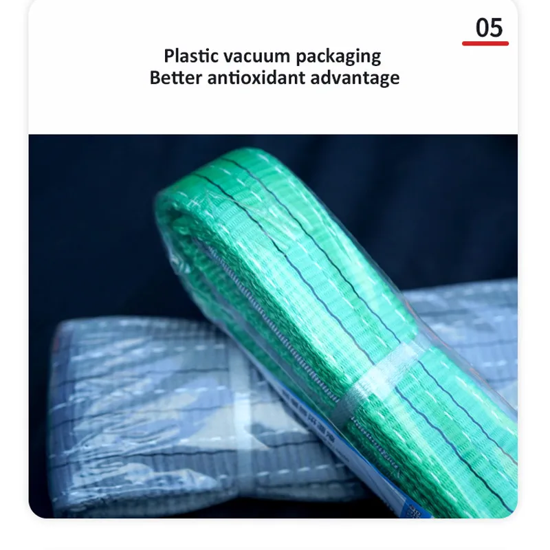 Manufacturer 5 ton  polyester flat lifting belt webbing sling eye to eye webbing sling