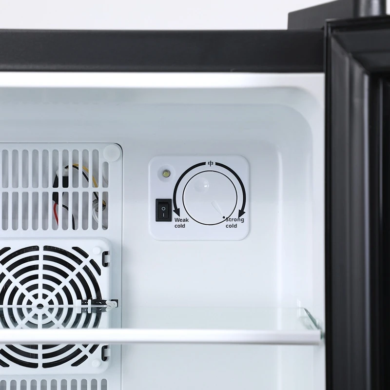 Single Door Hotel Mini Bar Fridge Freezer 30L 40L Portable Smart Refrigerator Hot Sale Glass Door Compact Condition New