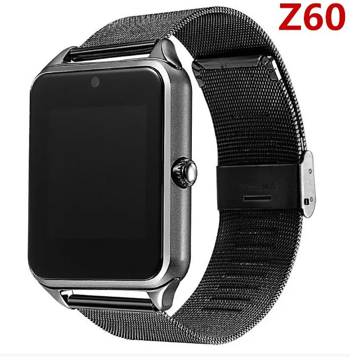 Smart Touch Screen watch Sport Music Call Camera Multi function Steel strap Smartwatch Clock Women Smart watch men Z60