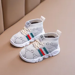 Кроссовки-носки для новорожденных вязаные крючком дизайнерские повседневная обувь начинающих ходить детей на