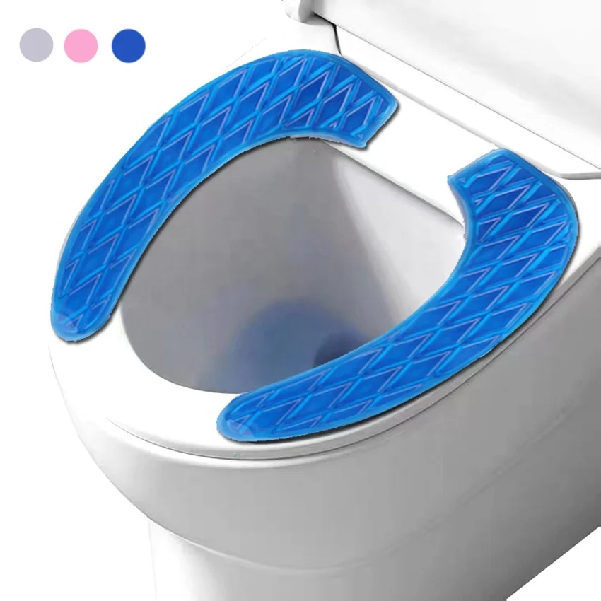 Gel Toilet Seat Cover Cushion Padded Toilet Seat Elongated Self-adhesive Gel Cushion Pads Maximum Pressure Relief,U ShapeHA01672