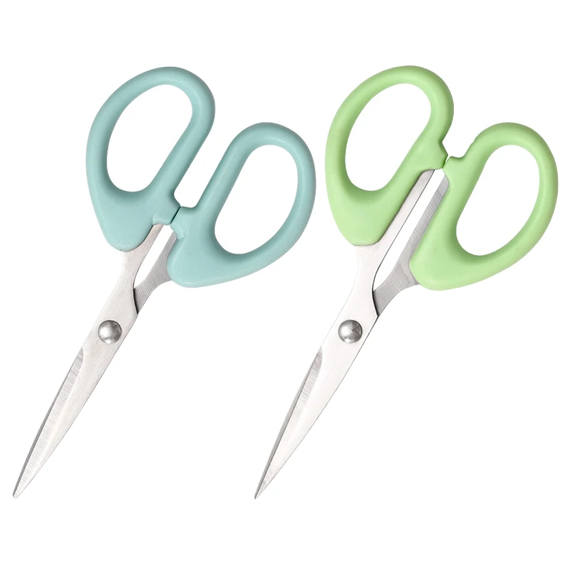 Wholesale Stainless Steel Student Scissors Blunt Stationery Scissors for Kids Multi-Purpose Plastic and Paper Cutting