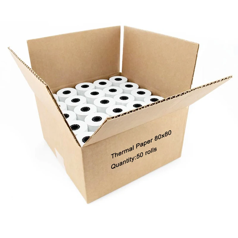 Термобумага в рулоне 80 мм 57 мм, кассовый аппарат, рулонная бумага, квитанционная бумага 45 г 70 г