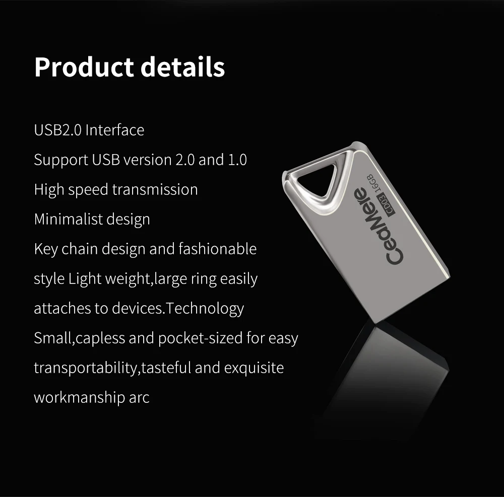  Ceamere оптовая продажа CM-CD03 металла 8GB USB 2 0 флеш-накопитель ГБ 4 16 Гб оперативной памяти 32 встроенной 128 флэш-памяти мини металлический