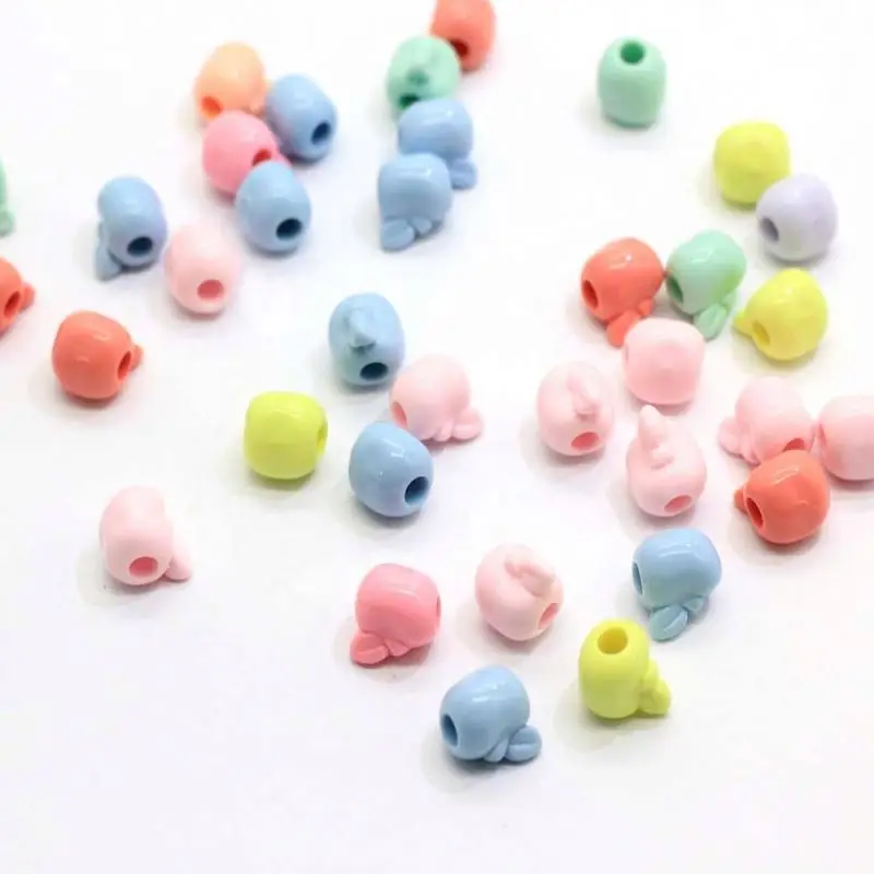 Top Sell Acrylic Pastel Beads Plastic  Fruits Beads with 2.5mm Hole for  Jewelry Making Necklace DIY 500G/BAG