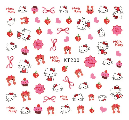 High quality 3D cartoon  nail sticker ultra thin self adhesive nail decals nail beauty design
