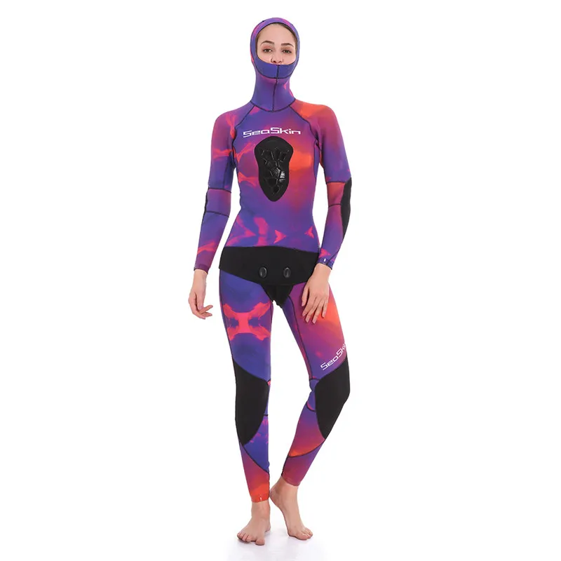 Seaskin 6mm Neoprene Spearfishing Breathable Wetsuits Two Pieces For Women