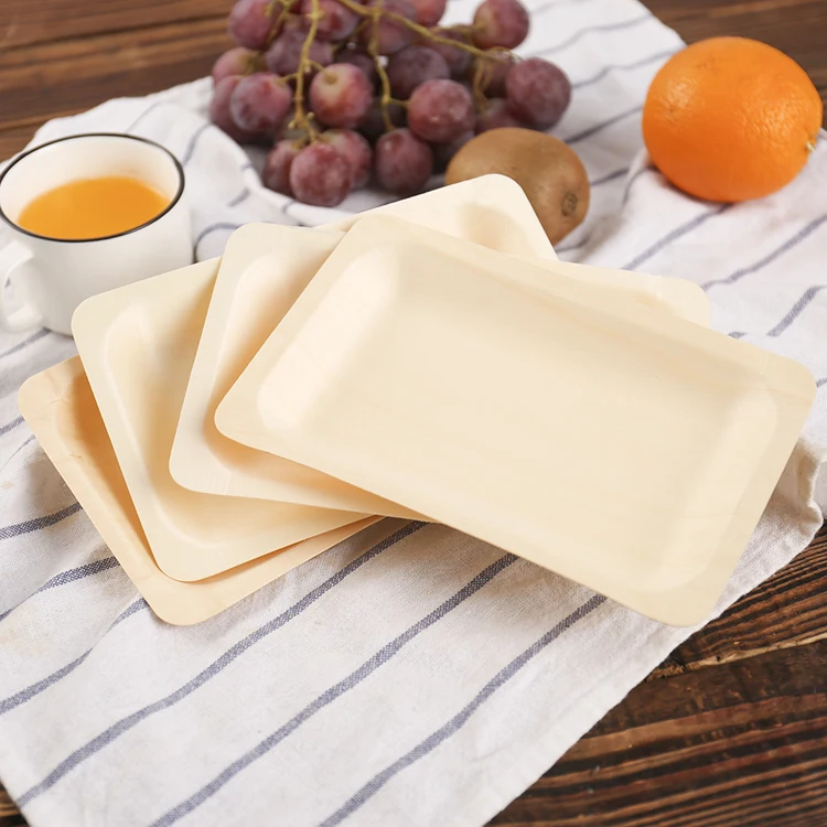 
Food grade eco friendly disposable 11 inch wooden round plate 