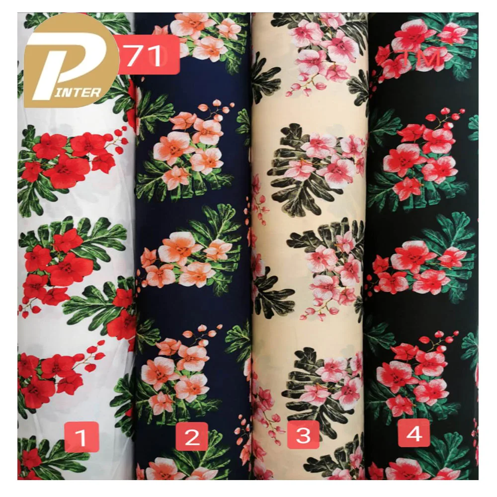 High Quality Factory Price Ready Goods Customized Printed 100% Rayon Viscose Modal Fabric