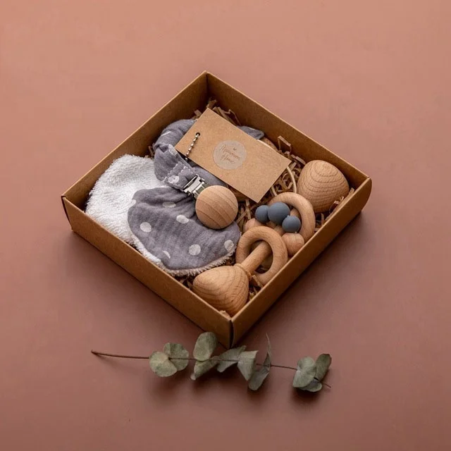 1 комплект Детская Пижама игрушки Прорезыватели для соски-пустышки цепи Бук деревянные погремушки с