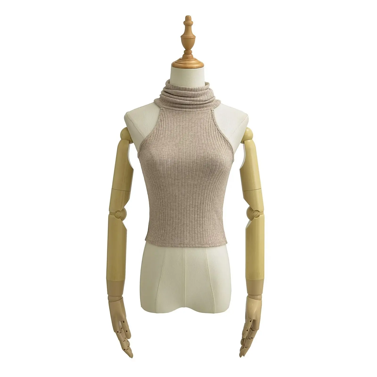 OEM Spring New Sexy Spicy Girl European and American Style High Neck Narrow Shoulder Tank Top