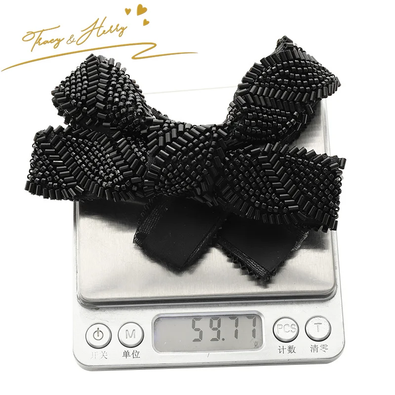 Tracy & Herry New Arriving Rhinestone Pearl Ribbon Butterfly Bow Spring Clamp Clips Beaded Hairpins Beaded Lady Ponytail