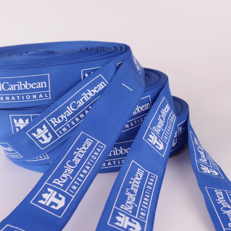 Customize Print Double Face Branded Polyester Cotton Stain Ribbon with Different Size