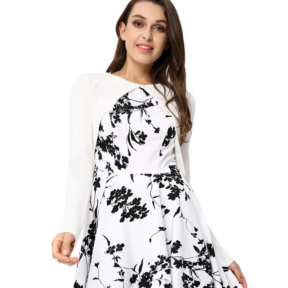 BP000709 женская обувь черного цвета с длинными рукавами жакет-болеро, короткий Длина платье с трикотажным верхом Топы Трикотаж