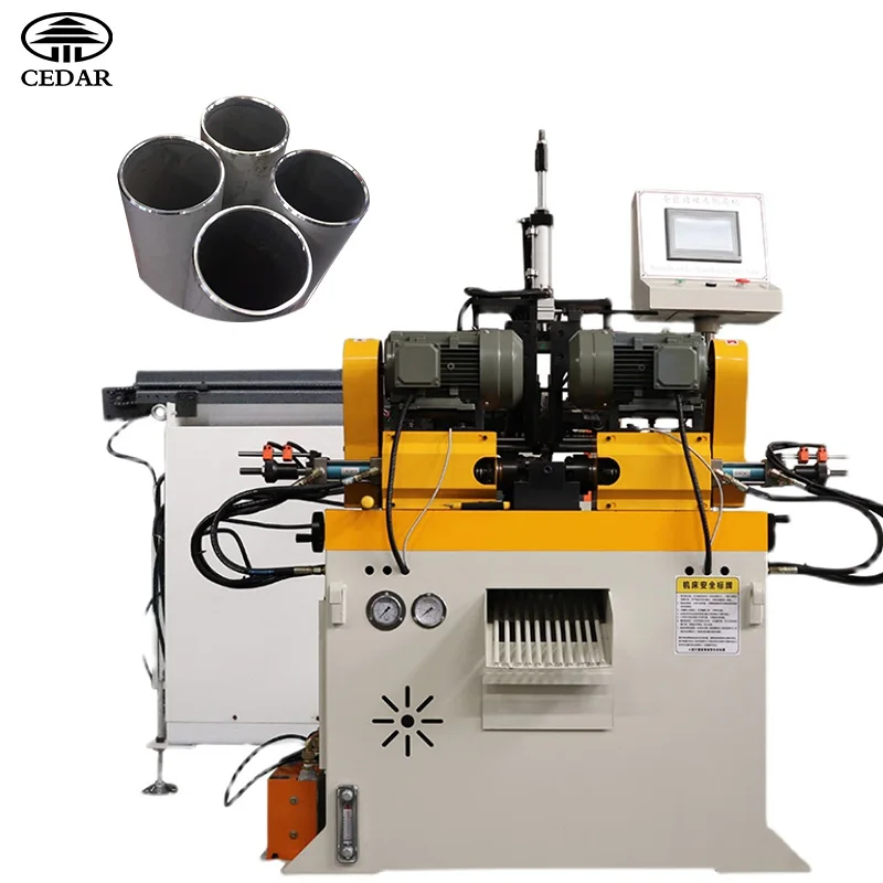 Aluminum profile chamfering machine steel bar end chamfering machine double head chamfering machine