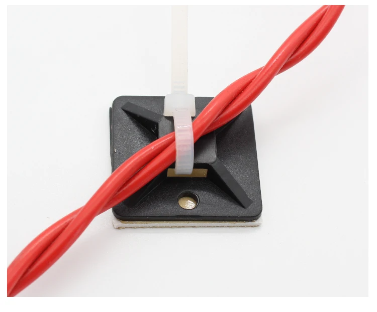 Wholesale 1000PCS Adhesive tie Mount Cable Tie Holder Base For Cable Binding Wire Harness Clamp Clips