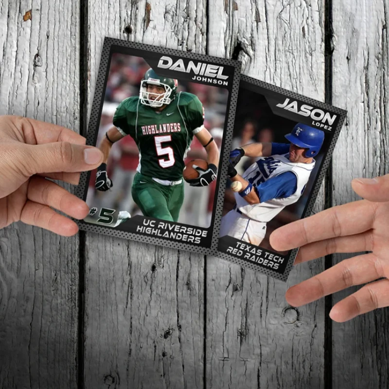 Printing Sports Basketball Soccer Custom Anime Holographic Trading Card Game With Foil Packaging