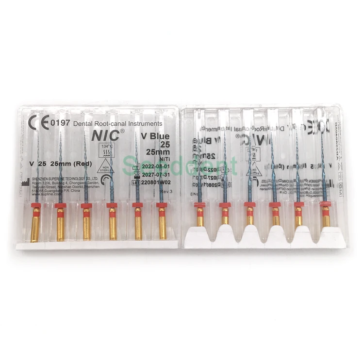 NIC Niti Dental V-синие пилки инструмент для зубных корневых каналов синие файлы Эндо
